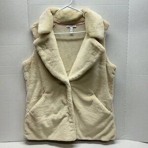 Large Vest Faux Fur Ivory Isaac Mizrahi Live $125 QVC SOLD OUT NEW